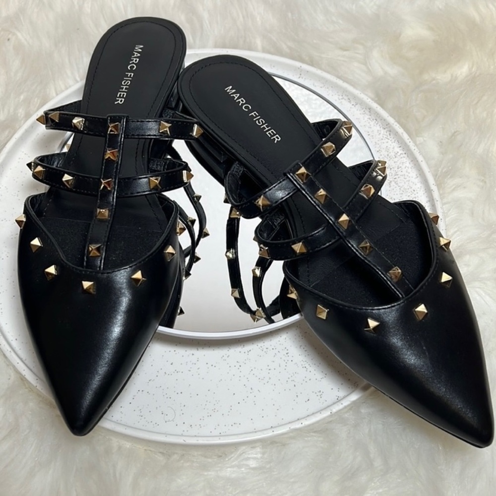Marc Fisher Studs- Pointed-Toe Sandals. - image 3
